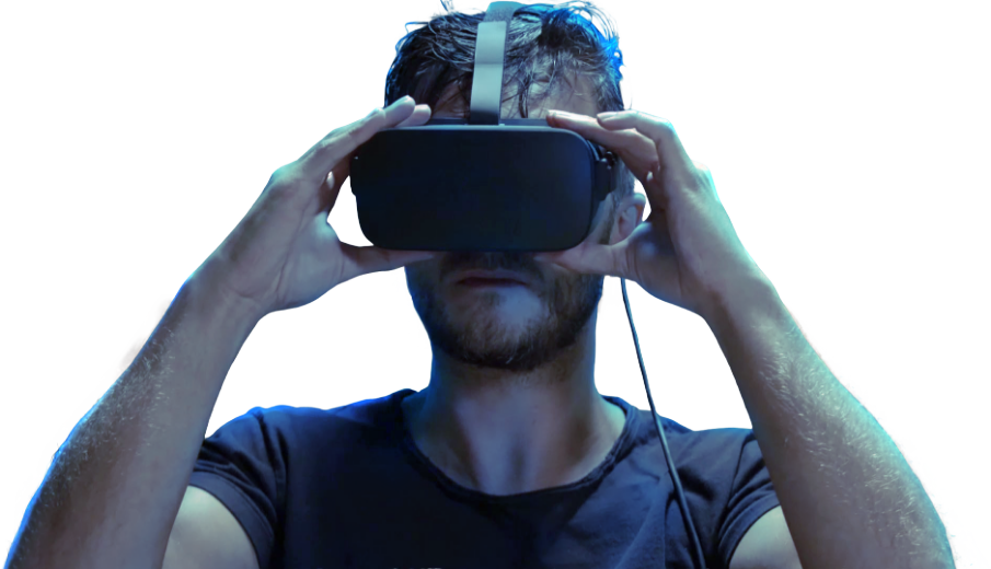 Man with vr glasses